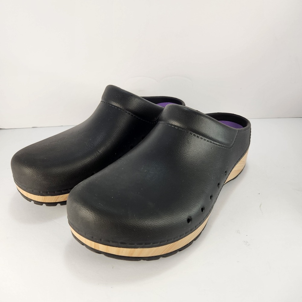 Dansko Professional Black Leather Clogs Women's EU 41 Nursing Chef Comfort Shoes